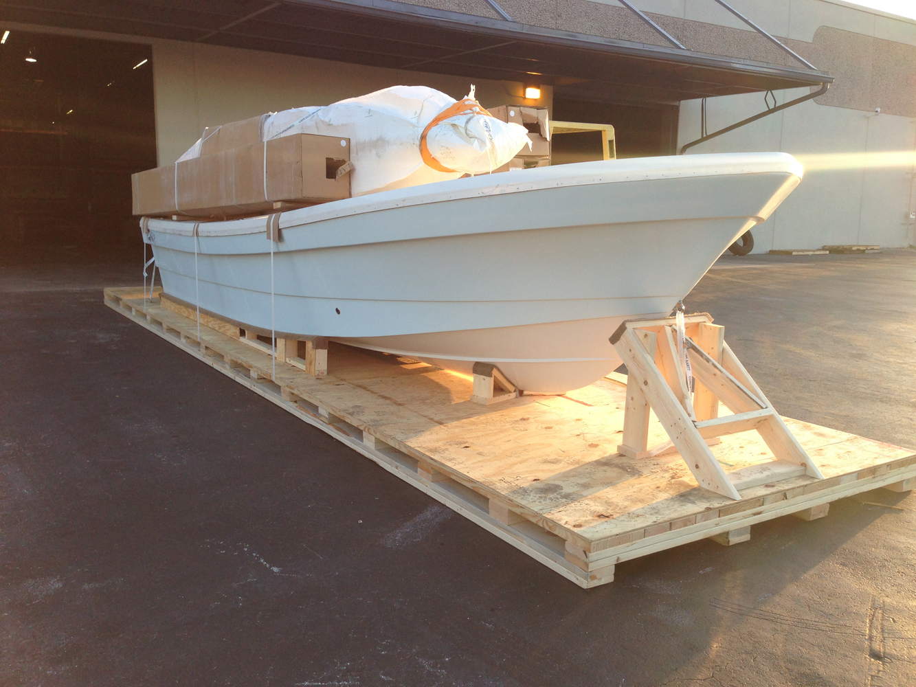 All American Crating | A Boat Preparing For Shipment